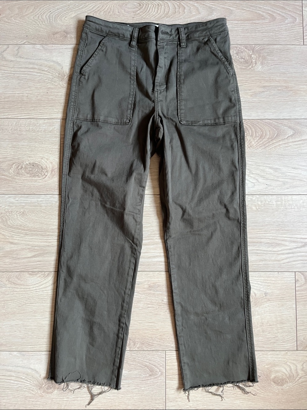 Buffalo David Bitton Olive Green Cropped Pants